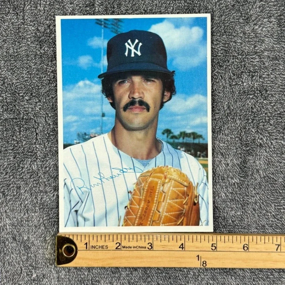 1980 Topps Ron Guidry New York Yankees Card 7 of 60 Pitcher Vintage 5x7 Baseball - Picture 3 of 4